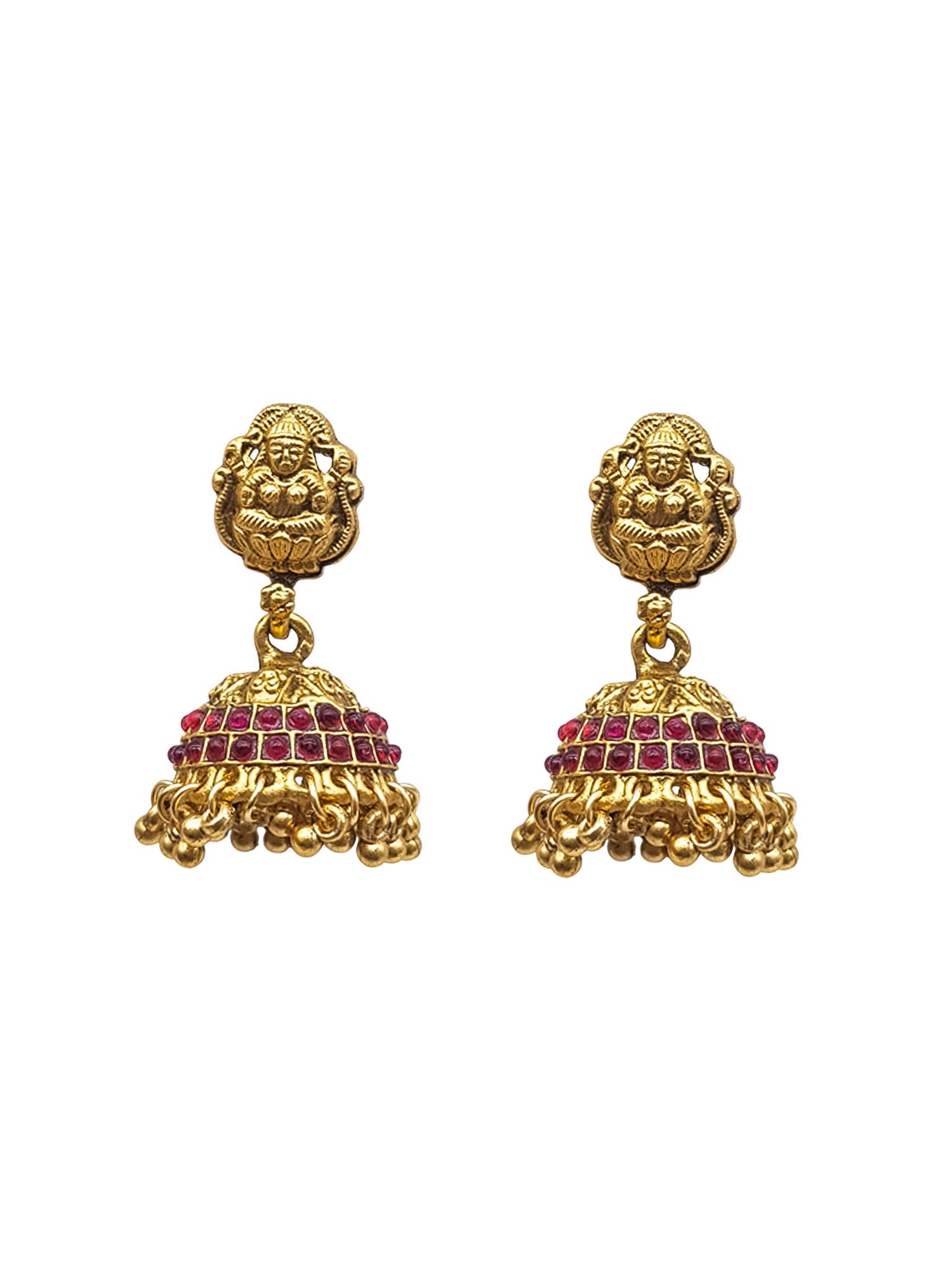 Premium Gold Plated Long Laxmi Necklace Set