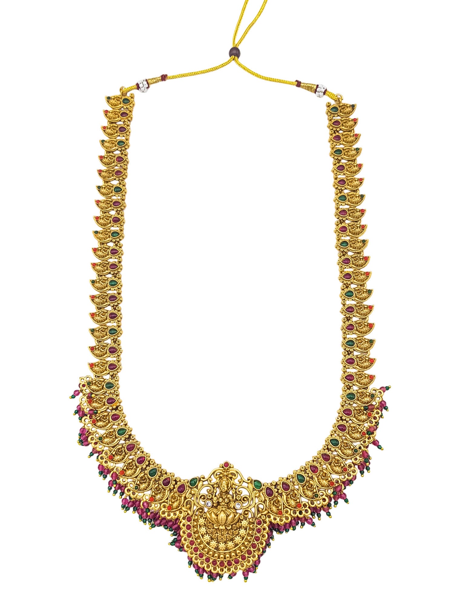 Antique Premium Gold finish Laxmi necklace Combo set
