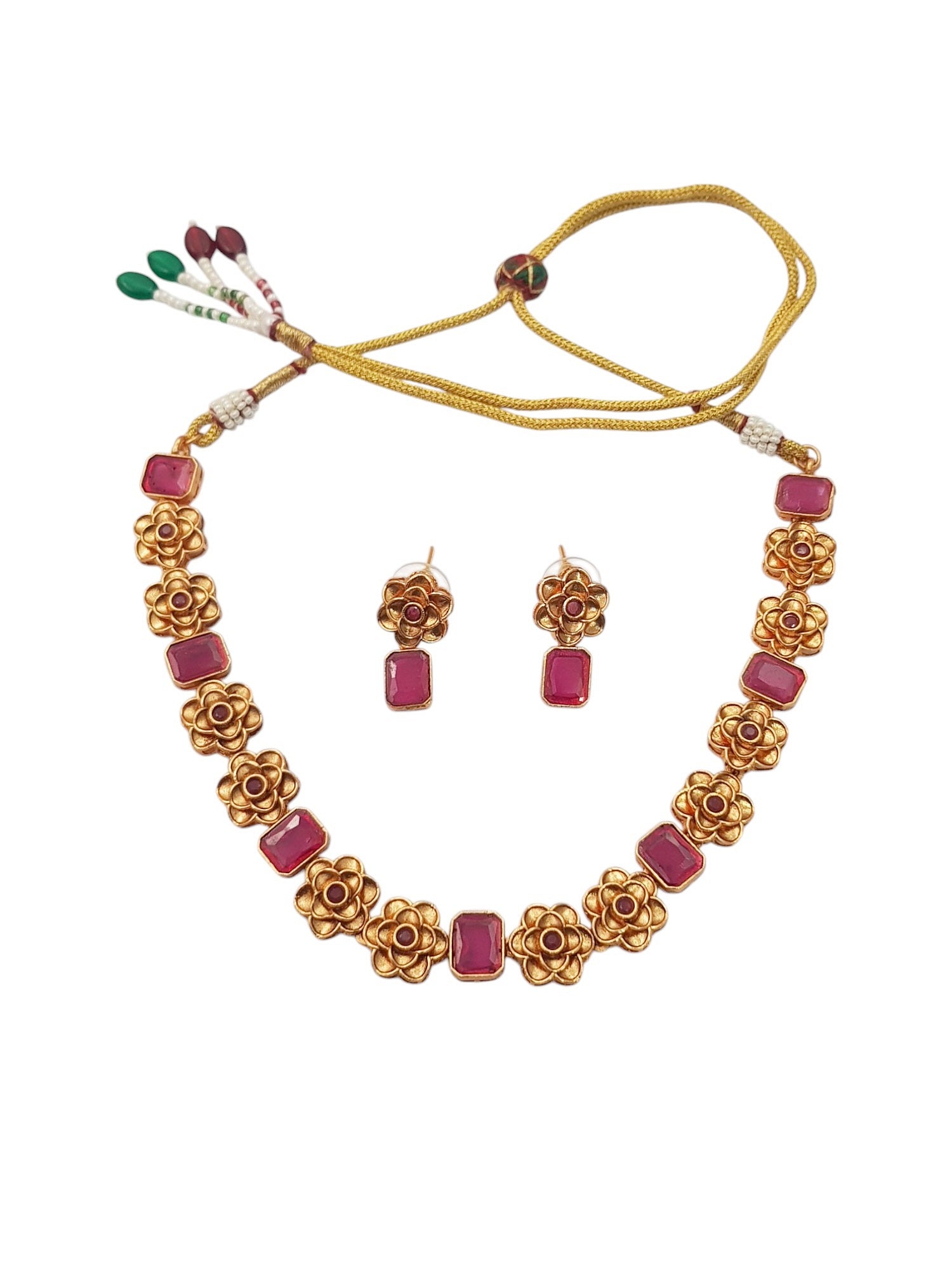 Gold Plated Short Necklace Set
