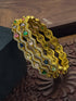 Gold Plated Multi colour cz stone Set of 2 bangles