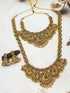Gold Plated Classic Temple Long Necklace Set combo