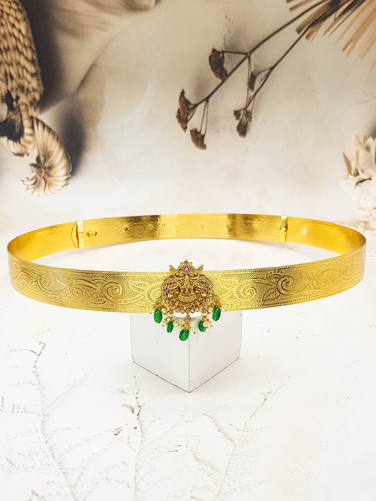 Premium Gold Finish Bridal Vadanam/Vodiannam/waistbelt