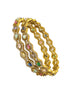 Gold Plated Multi colour cz stone Set of 2 bangles