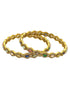 Gold Plated Multi colour cz stone Set of 2 bangles