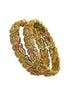 Gold Plated Multi colour cz stone Set of 2 bangles