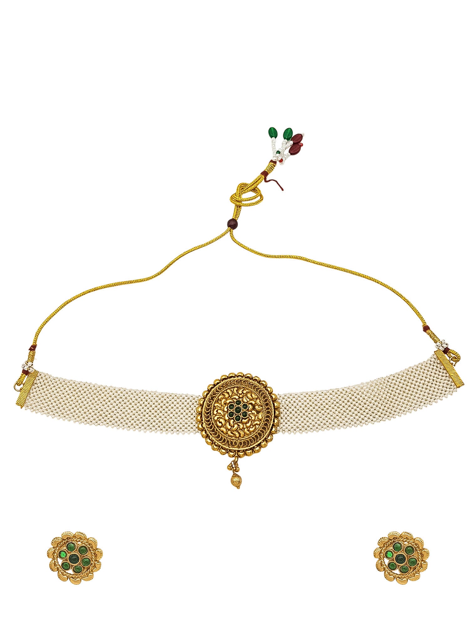 Gold Plated Classic choker Necklace Set