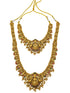 Gold Plated Classic Temple Long Necklace Set combo