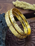 Gold Plated Plain Coin Lakshmi Set of 2 bangles