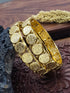 Gold Plated Plain Coin Lakshmi Set of 2 bangles