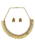 Gold plated Traditional Short Kasu Chain Necklace Set