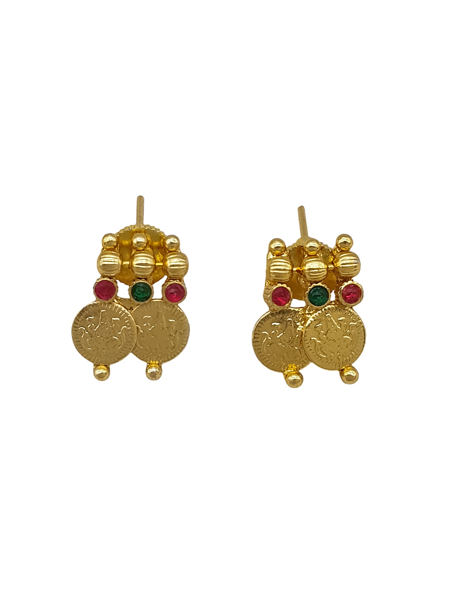 Gold plated Traditional Short Kasu Chain Necklace Set