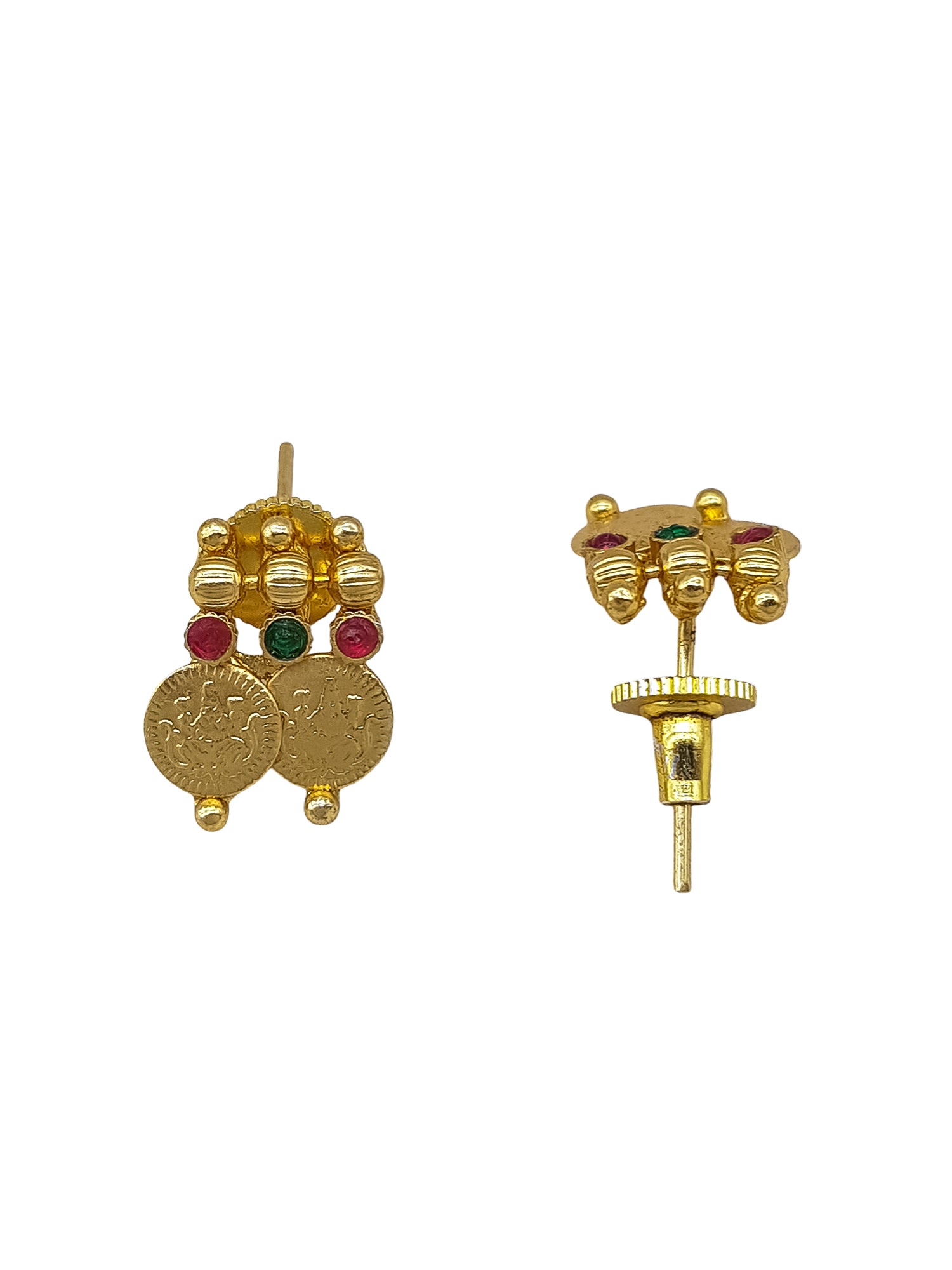Gold plated Traditional Short Kasu Chain Necklace Set