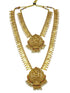 Premium Gold Finish Kasu Necklace Combo Set