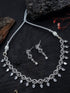 Silver plated/White Gold Plated Premum Trendy Simple CZ Necklace set