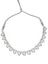 Silver plated/White Gold Plated Premum Trendy Simple CZ Necklace set