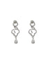 Silver plated/White Gold Plated Premum Trendy Simple CZ Necklace set