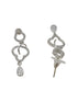 Silver plated/White Gold Plated Premum Trendy Simple CZ Necklace set