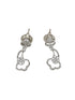 Silver Plated/White Gold Plated Star CZ Necklace Set