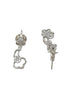 Silver Plated/White Gold Plated Star CZ Necklace Set