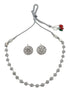 Silver plated/White Gold Plated Premum Trendy Simple CZ Necklace set