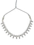 Silver plated/White Gold Plated Premum Trendy Simple CZ Necklace set