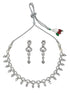 Silver plated/White Gold Plated Premum Trendy Simple CZ Necklace set