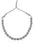 Silver Plated/White Gold Plated Premum Trendy Simple CZ Necklace set