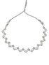 Silver Plated/White Gold Plated Premum Trendy Simple CZ Necklace set