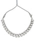 Silver plated/White Gold Plated Premum Trendy Simple CZ Necklace set