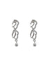 Silver plated/White Gold Plated Premum Trendy Simple CZ Necklace set