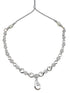 Silver plated/White Gold Plated Premum Trendy Simple CZ Necklace set