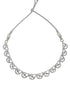 Silver plated/White Gold Plated Premum Trendy Simple CZ Necklace set