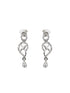 Silver plated/White Gold Plated Premum Trendy Simple CZ Necklace set