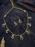 Gold Plated CZ Simple Floral Necklace Set  0825