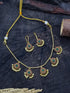 Gold Plated Premium CZ Floral Necklace Set  0825