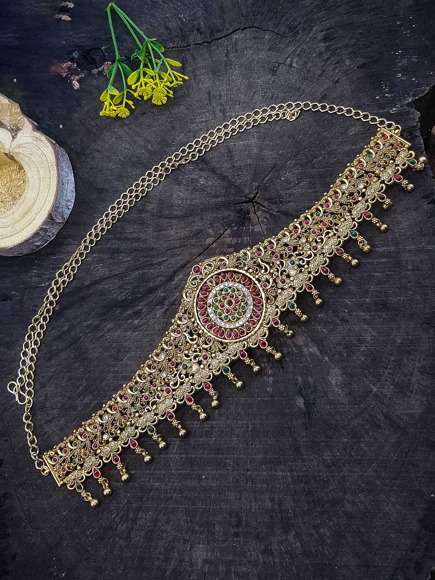 Reversible Premium Gold Finish Bridal Vadanam/Vodiannam/waistbelt