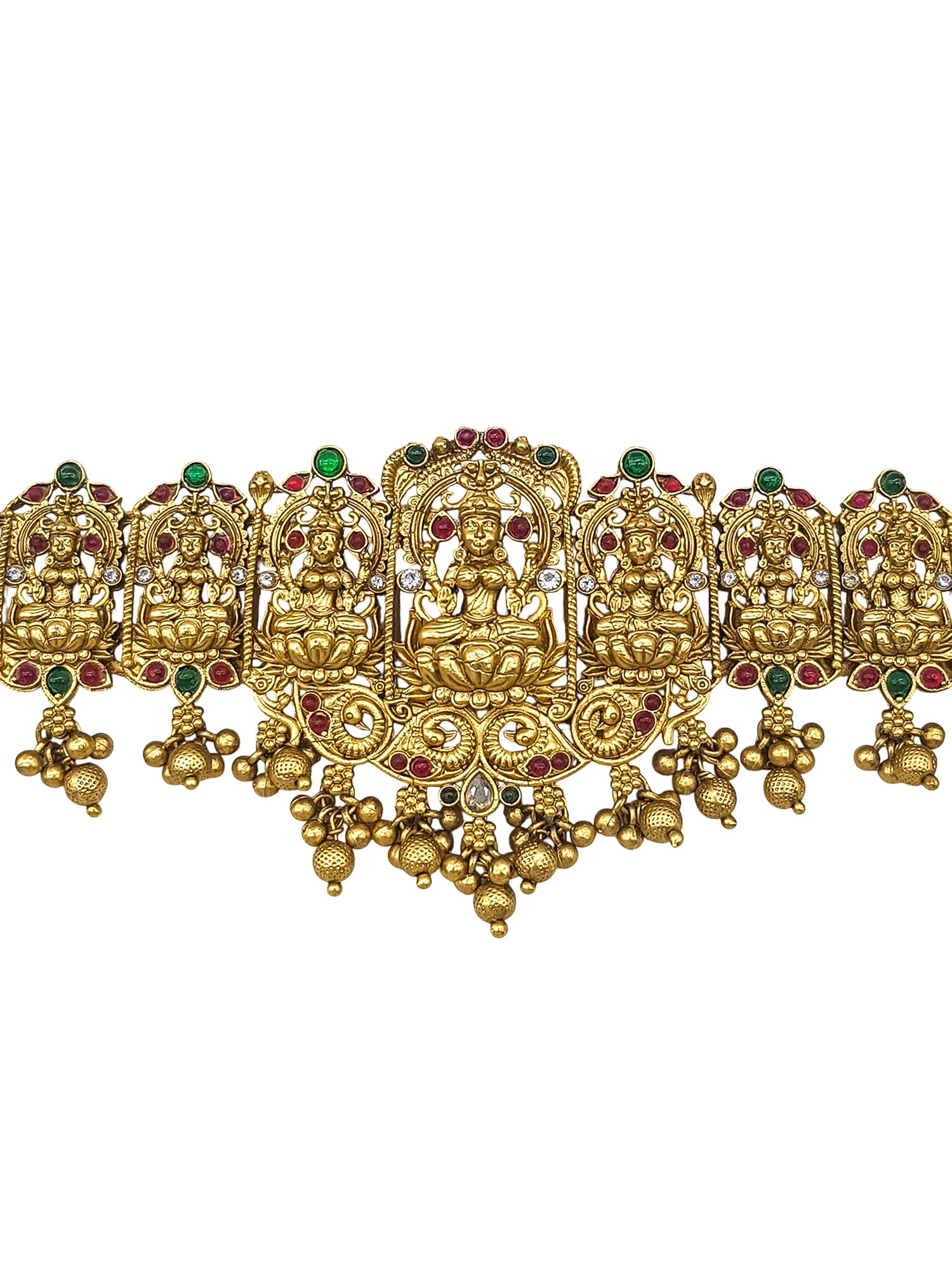 Gold Plated Laxmi Waist Belt