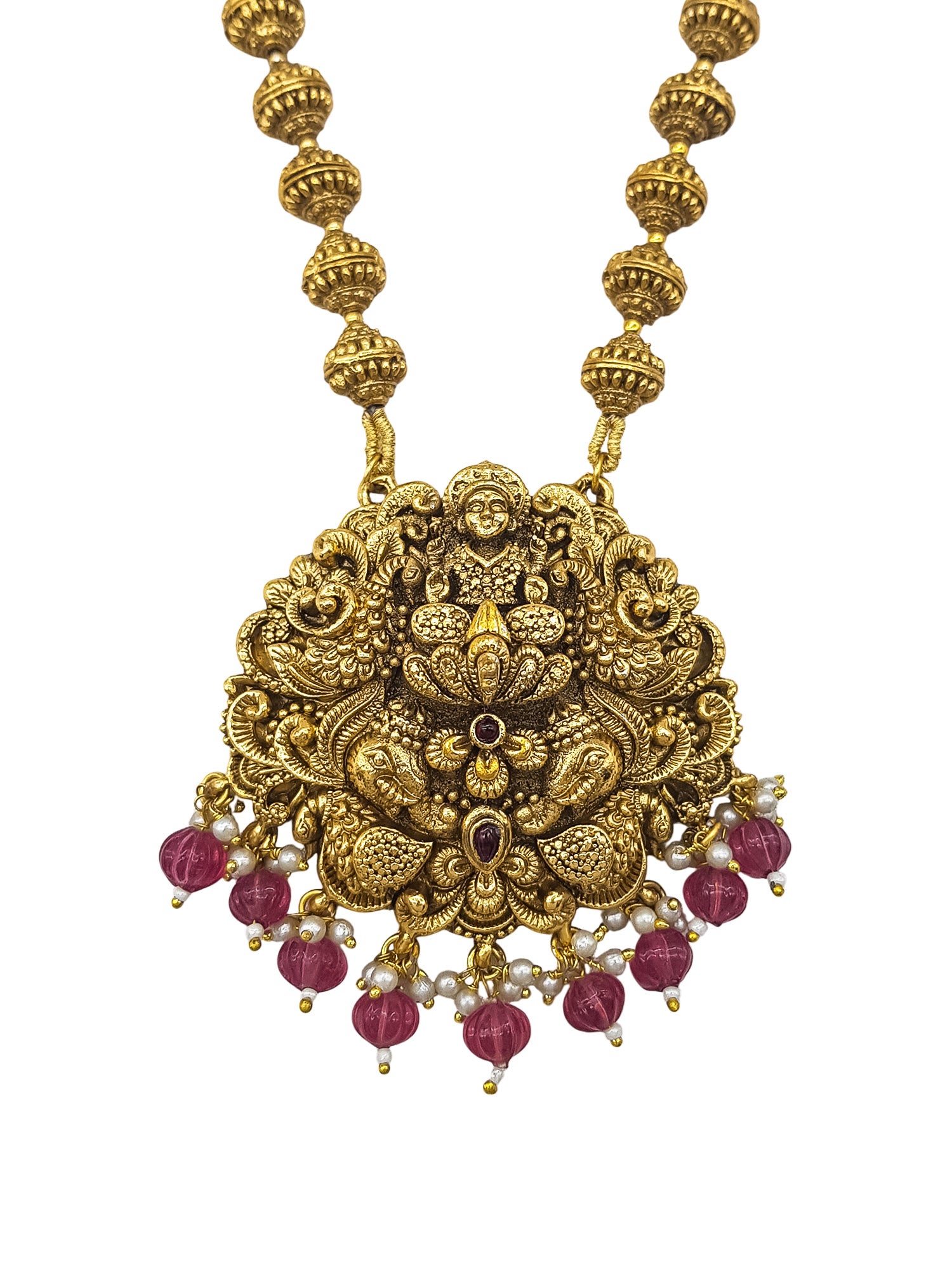Gold Plated Laxmi Gundu Necklace set