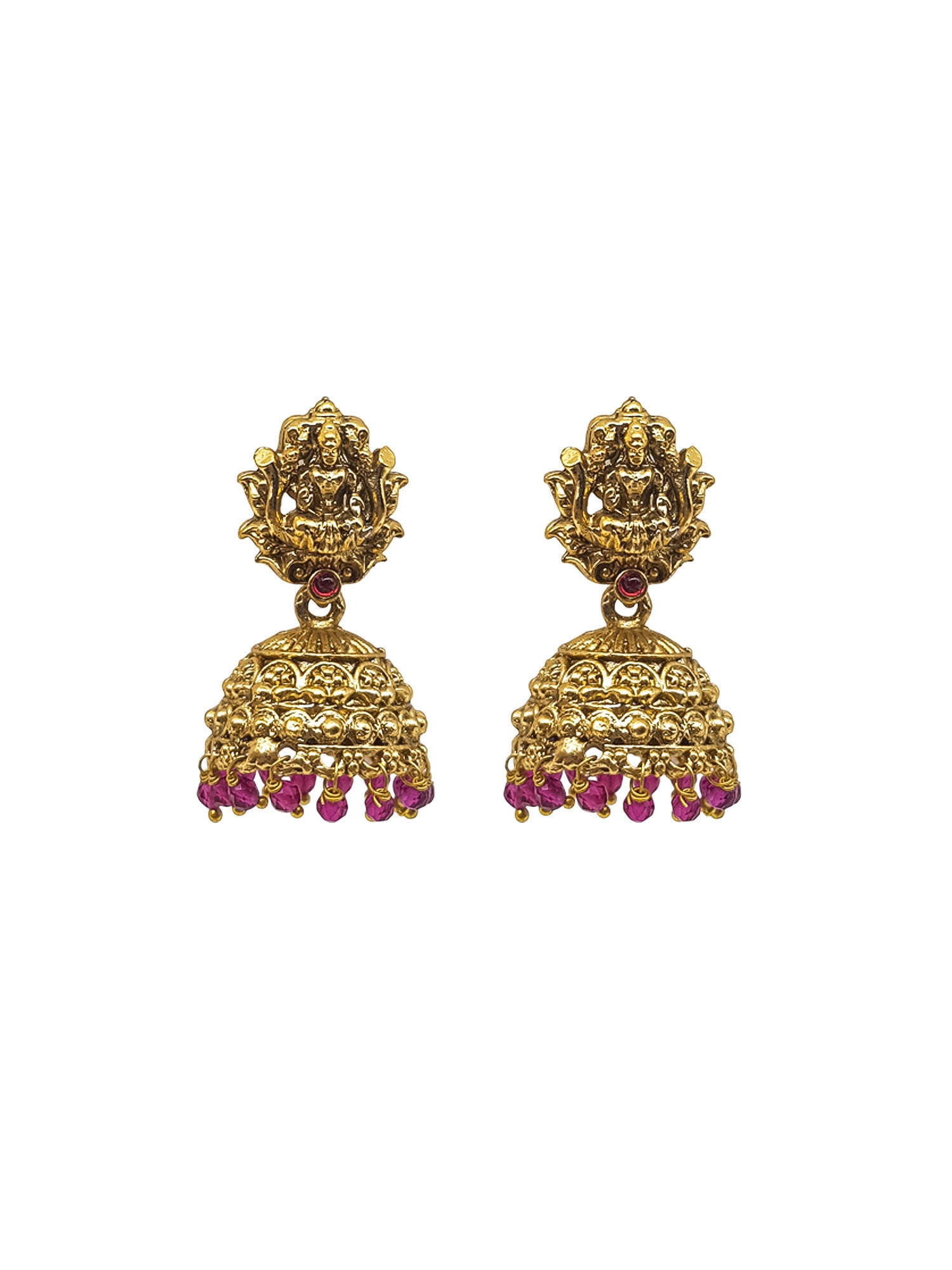 Gold Plated Laxmi Gundu Necklace set