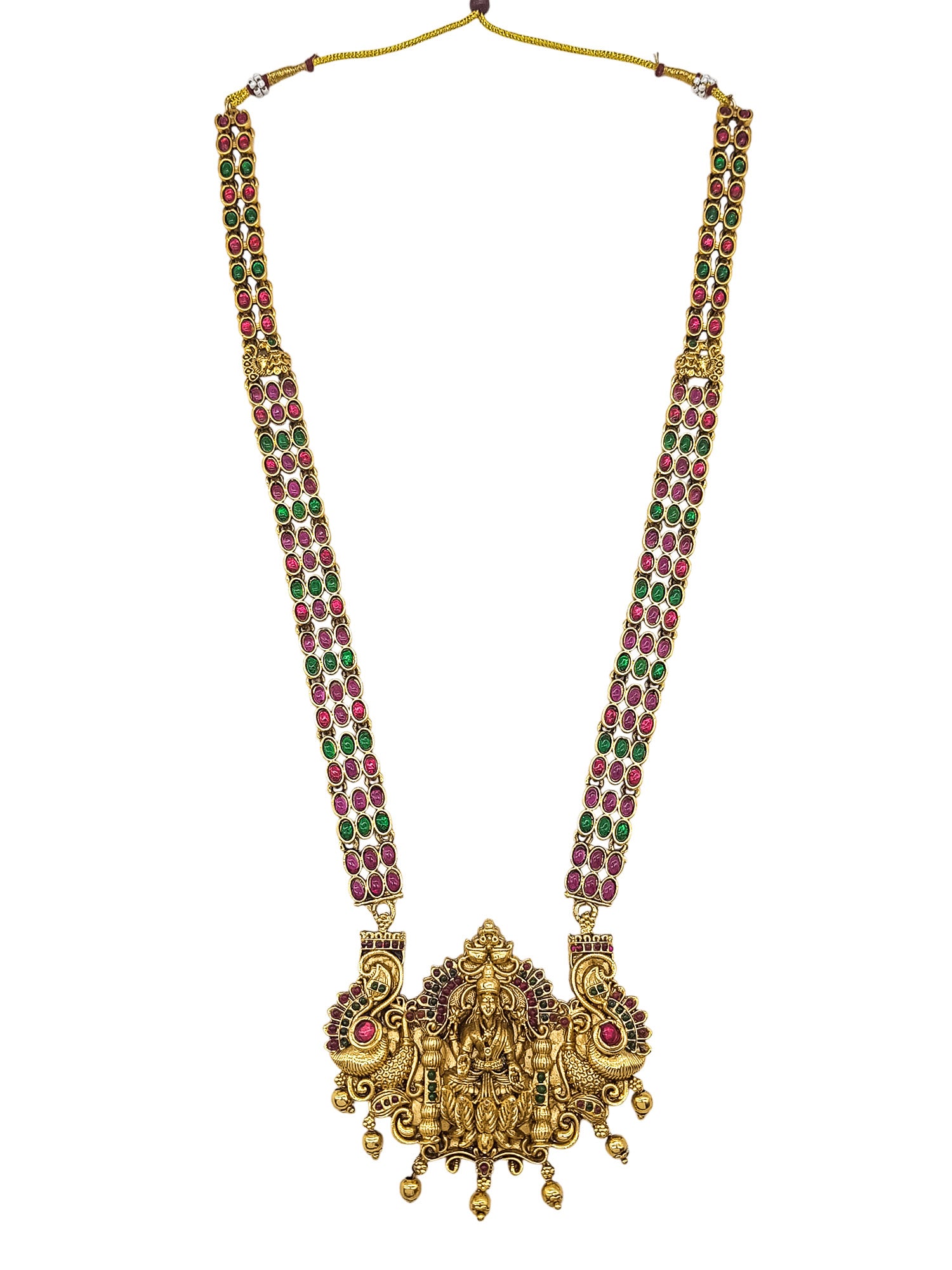 Premium Gold Plated Multi Color Long necklace Set