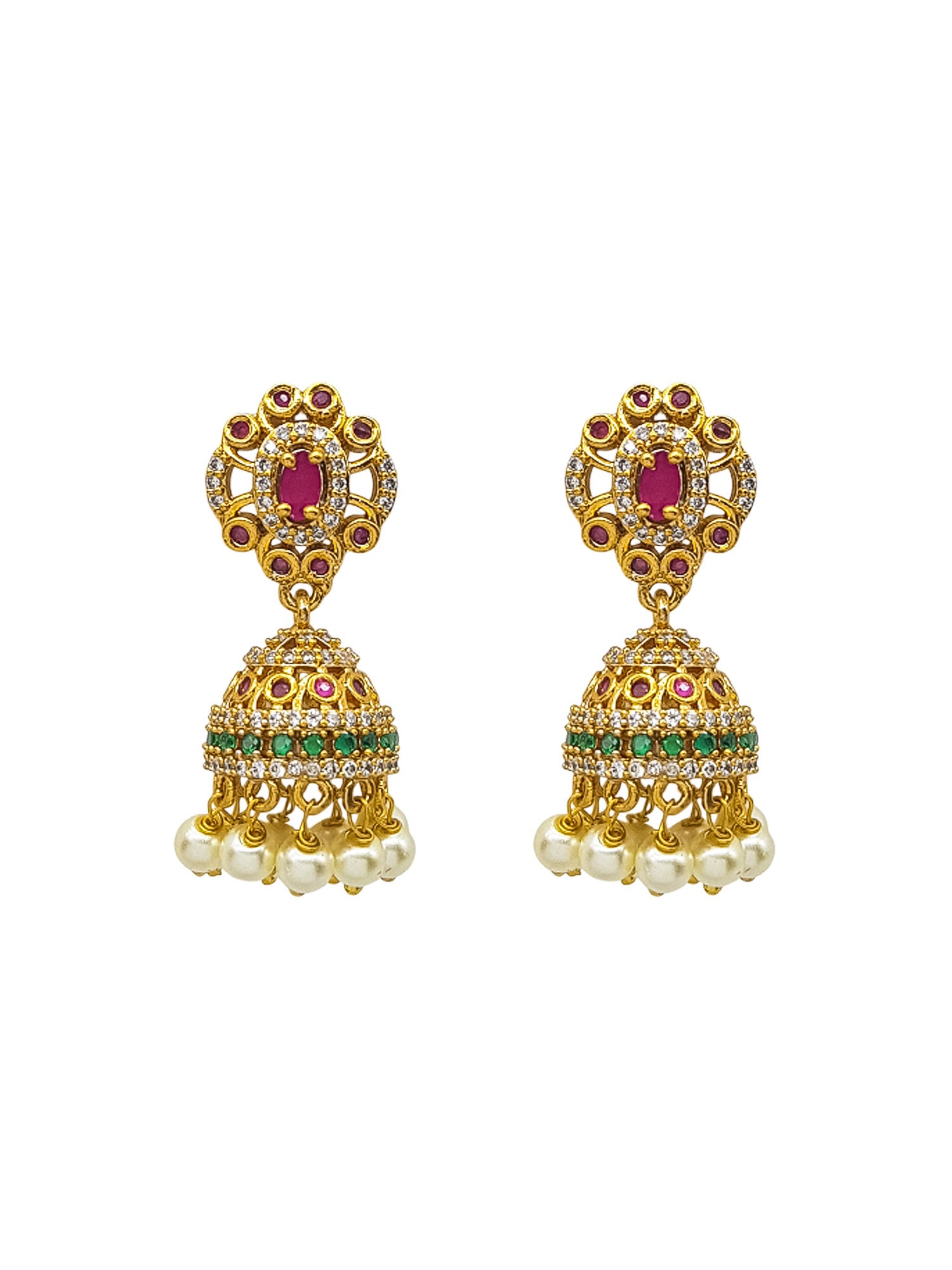 Premium Gold Plated Classic Medium Necklace Set  0825