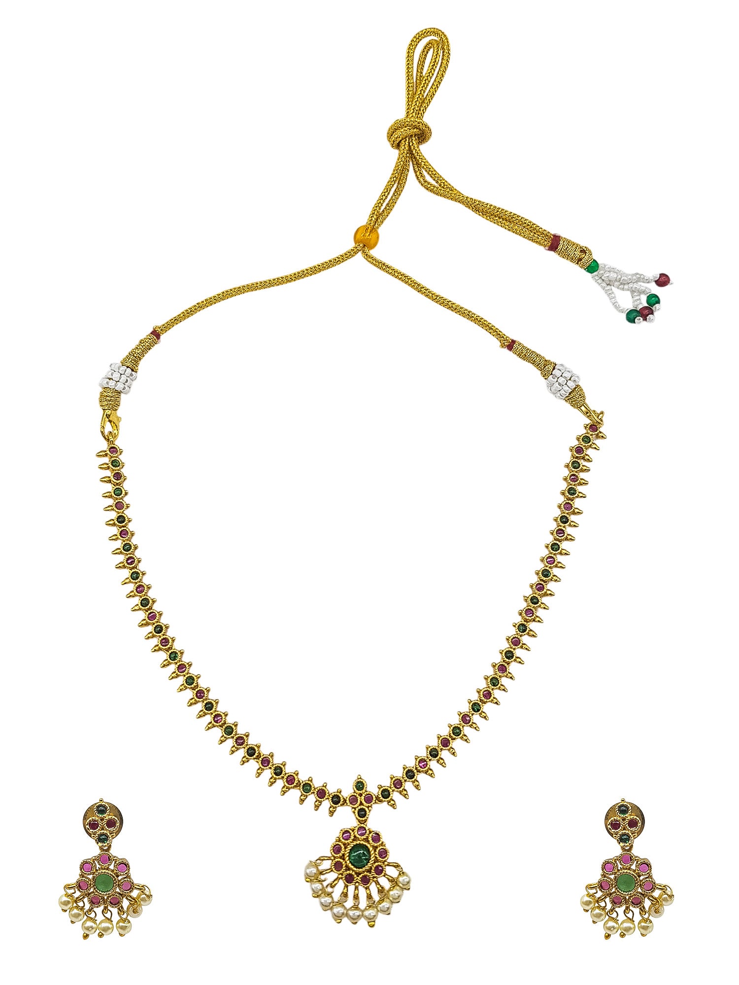Thalaivan Thalaivi Nithya menon inspired ADIGAI Gold plated Necklace Set