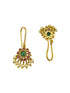 Gold Plated Premium CZ Floral Necklace Set  0825