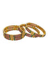 Multicolor Stone fitted Set of 4 coin Laxmi bangles