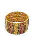 Multicolor Stone fitted Set of 4 coin Laxmi bangles