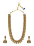 Gold Plated Long Mango Laxmi Necklace Set  0825