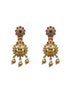 Gold Plated Long Mango Laxmi Necklace Set
