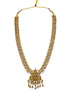 Gold Plated Long Simple Laxmi Necklace Set