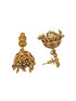 Gold Plated Long Simple Laxmi Necklace Set