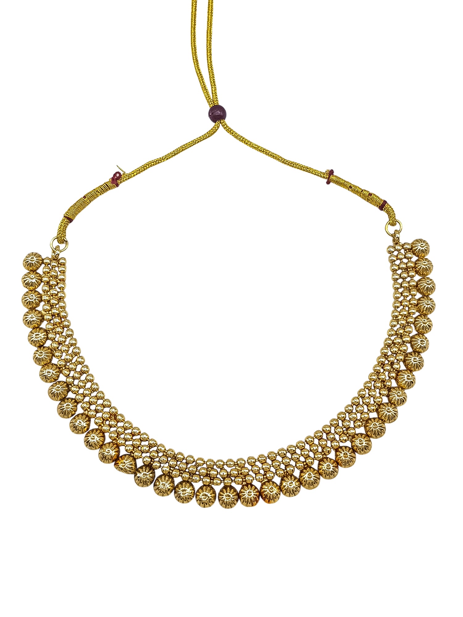 Gold Plated Short Coorgi Necklace Set